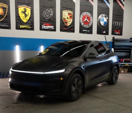 Michael Schmidt's Tesla SUV – Full Satin Black Wrap with Tints